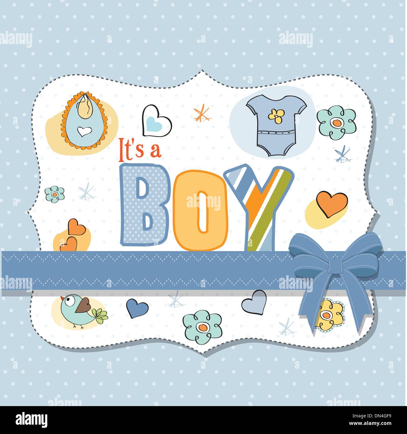 baby boy shower card Stock Vector Image & Art - Alamy