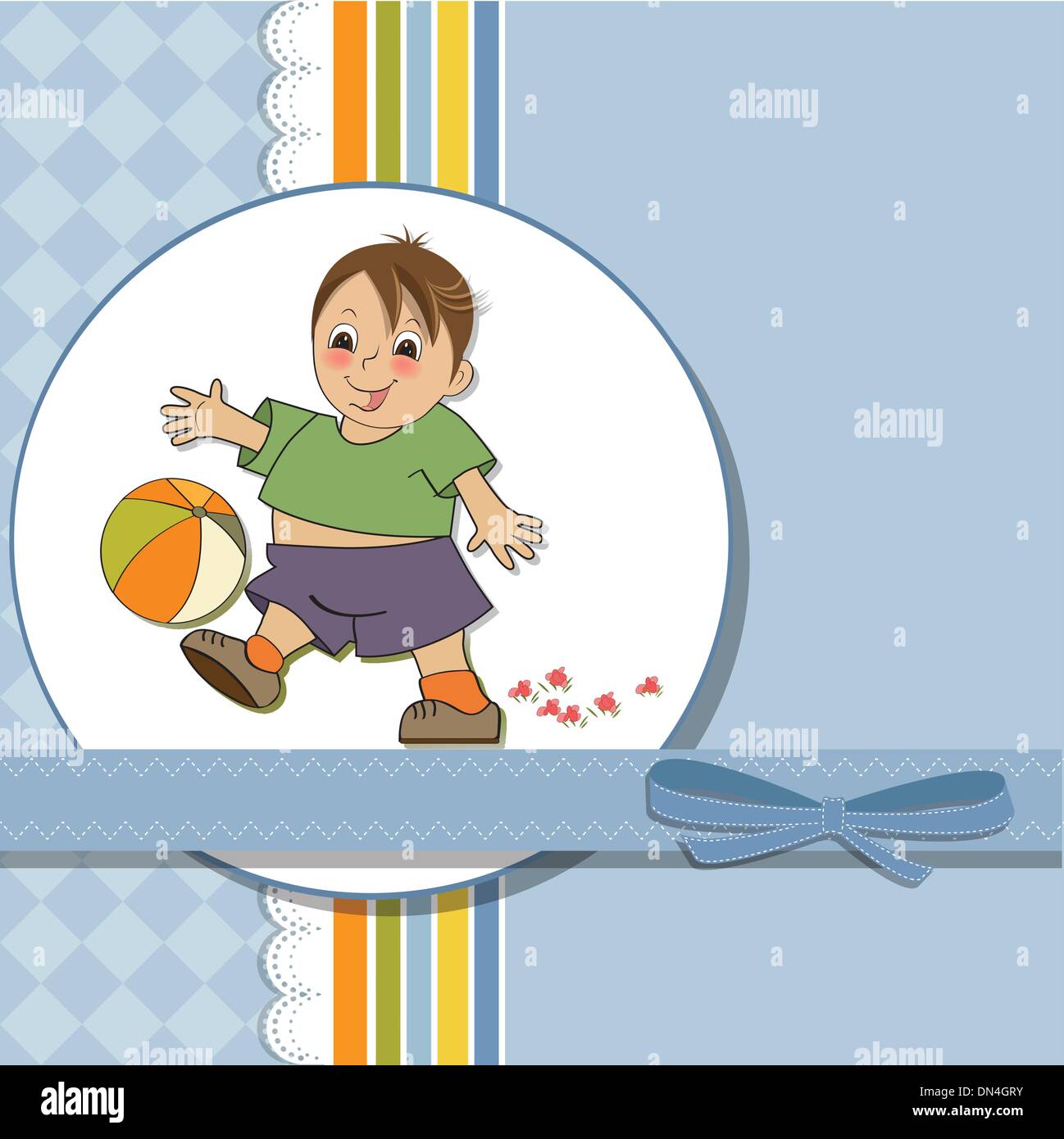 little boy playing ball Stock Vector Image & Art - Alamy