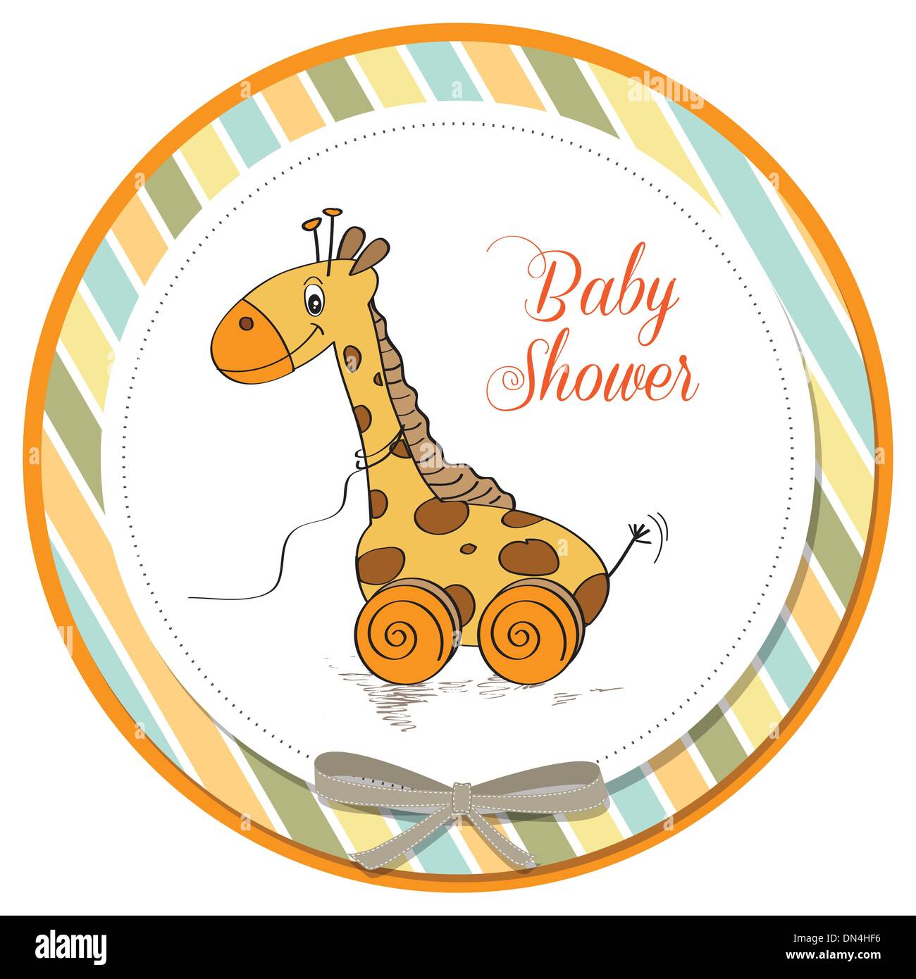 Baby shower card with cute giraffe Stock Vector Image & Art - Alamy