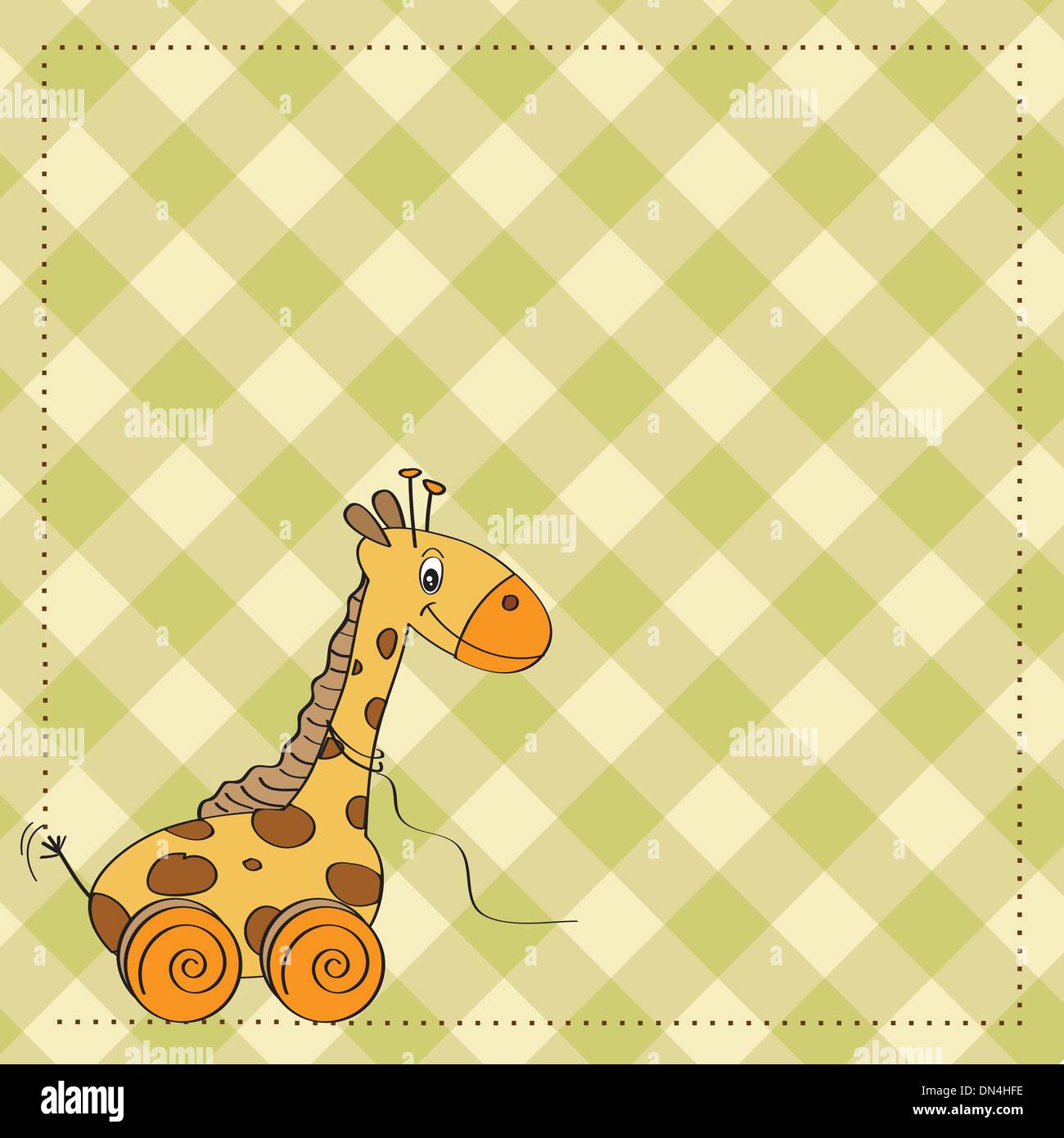 Baby shower card with cute giraffe Stock Vector Image & Art - Alamy