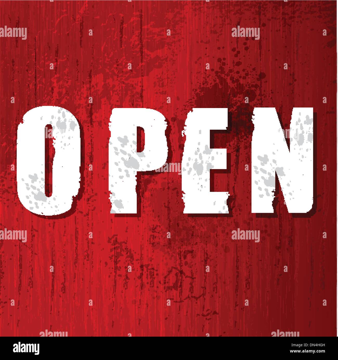 old Open Sign Stock Vector