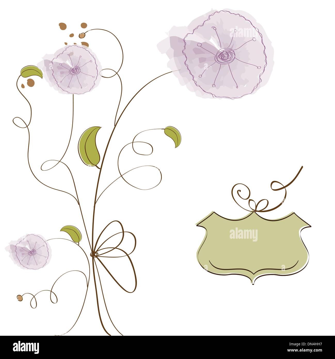 romantic flowers background Stock Vector Image & Art - Alamy