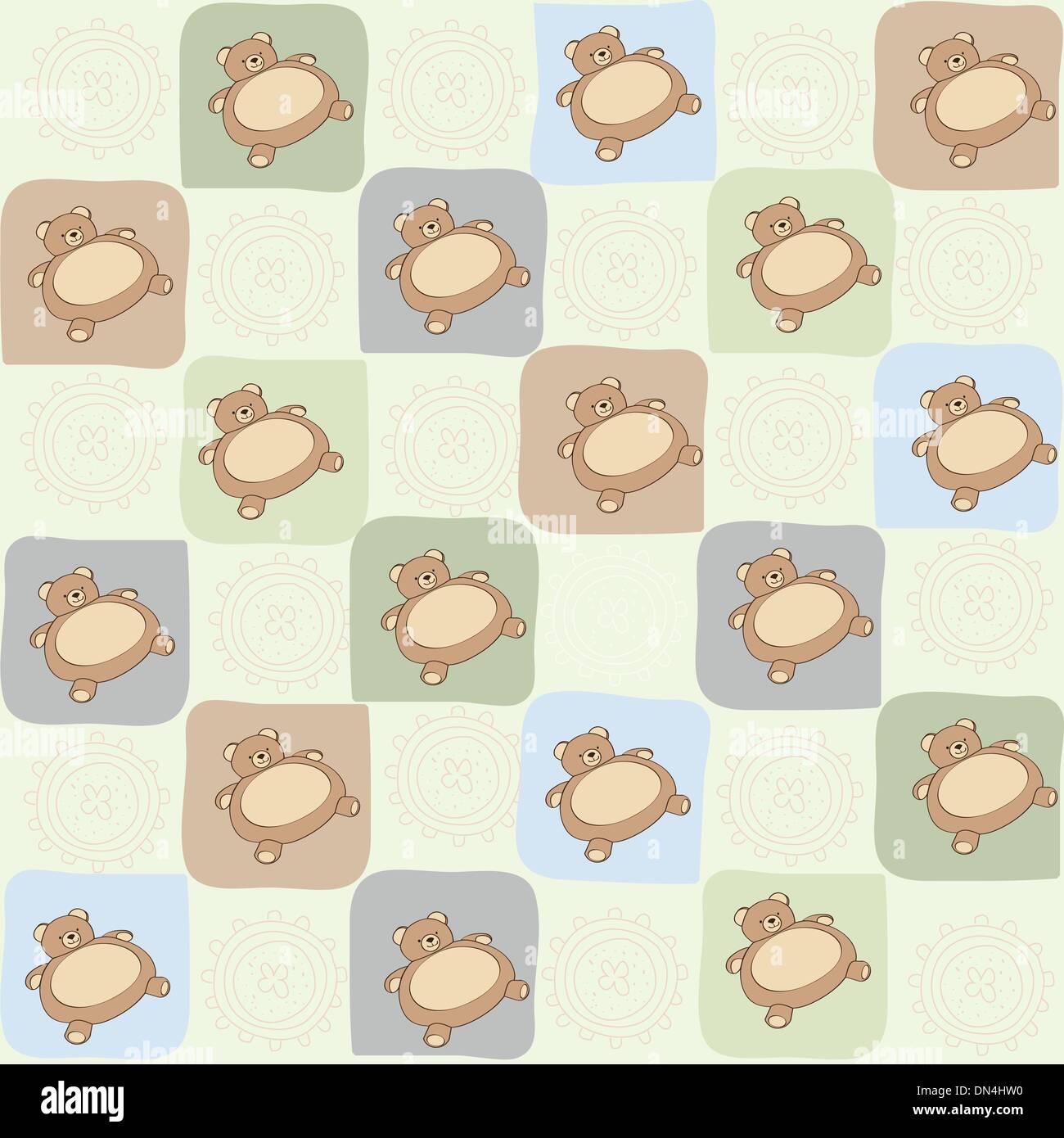 childish seamless pattern with teddy bear Stock Vector Image & Art - Alamy