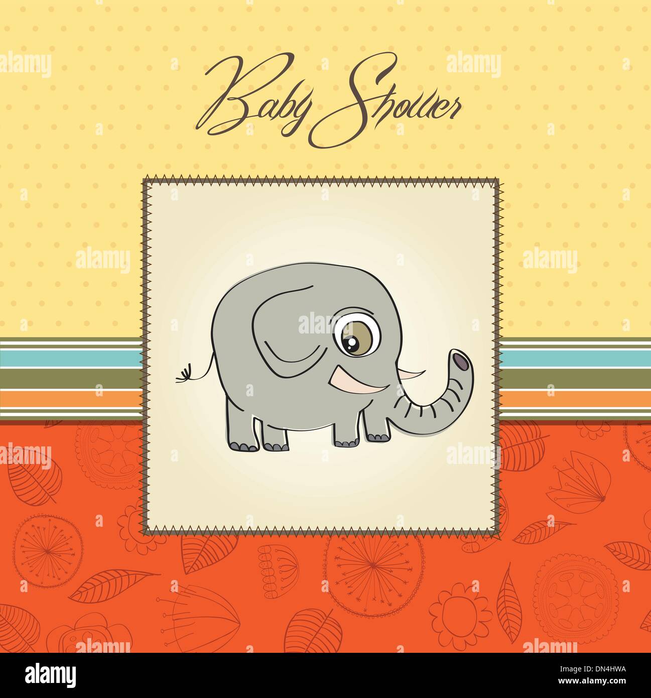 romantic baby announcement card Stock Vector Image & Art Alamy