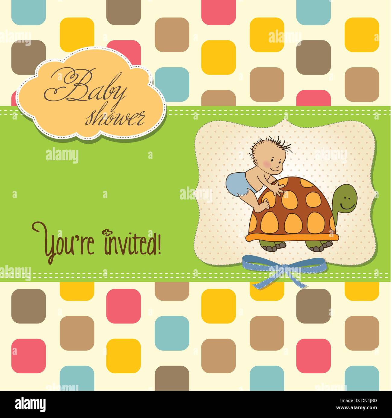 funny baby boy announcement card Stock Vector Image & Art Alamy