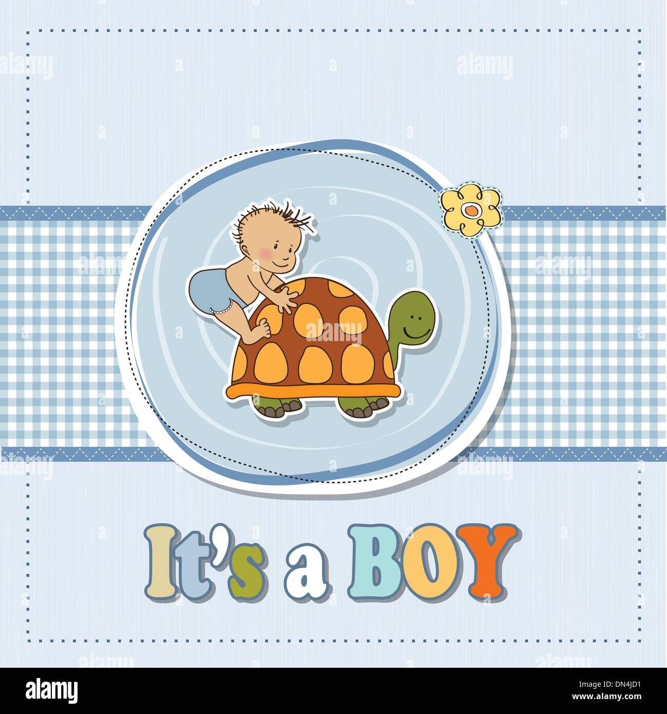 funny baby boy announcement card Stock Vector Image & Art - Alamy