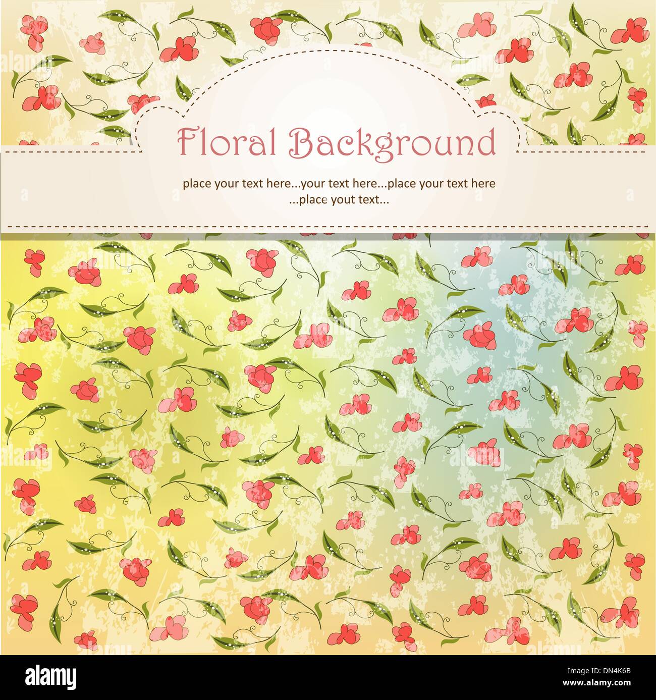 vintage vector floral background Stock Vector Image & Art - Alamy
