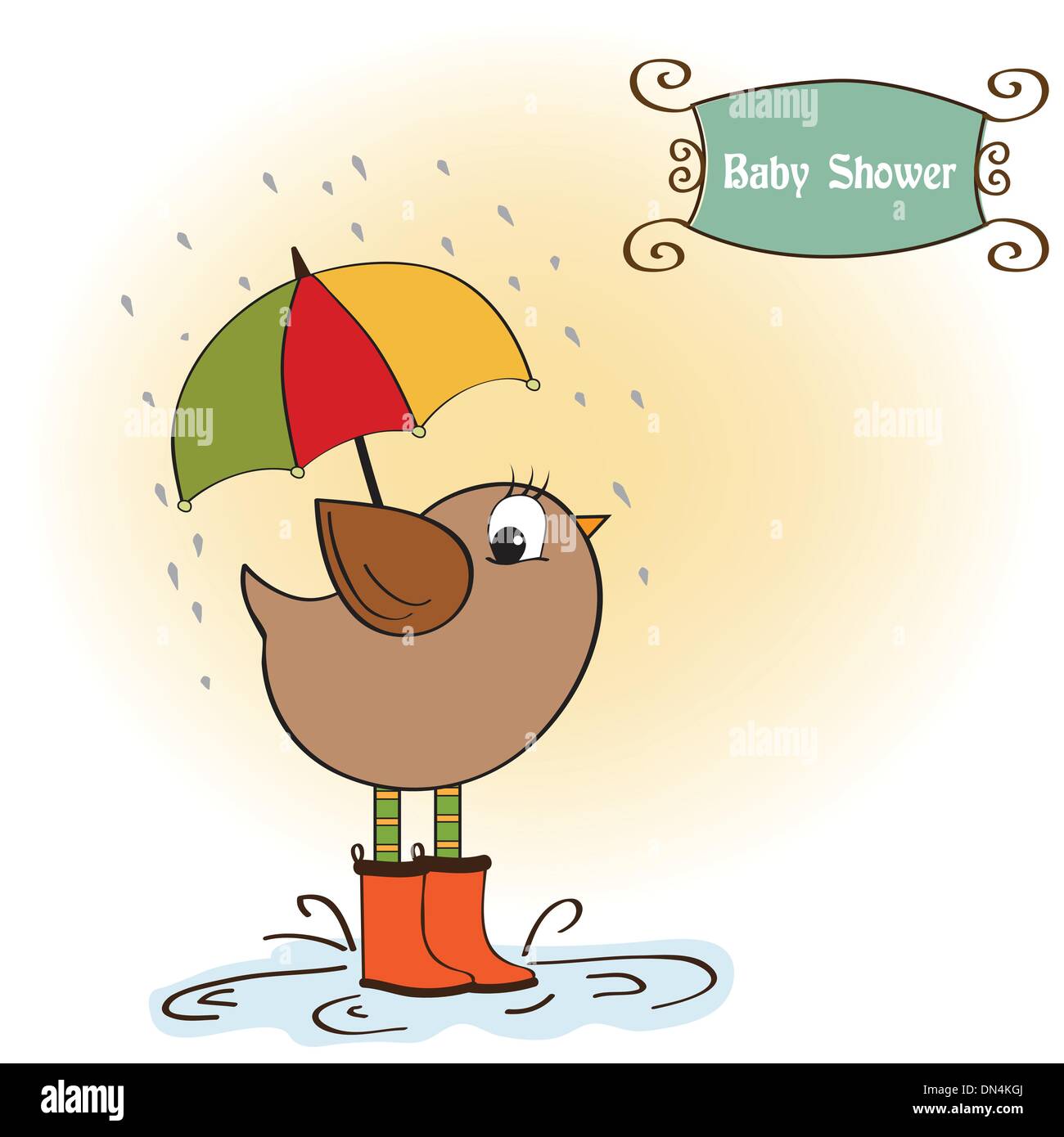 New Baby Announcement Card Stock Vector Image Art Alamy