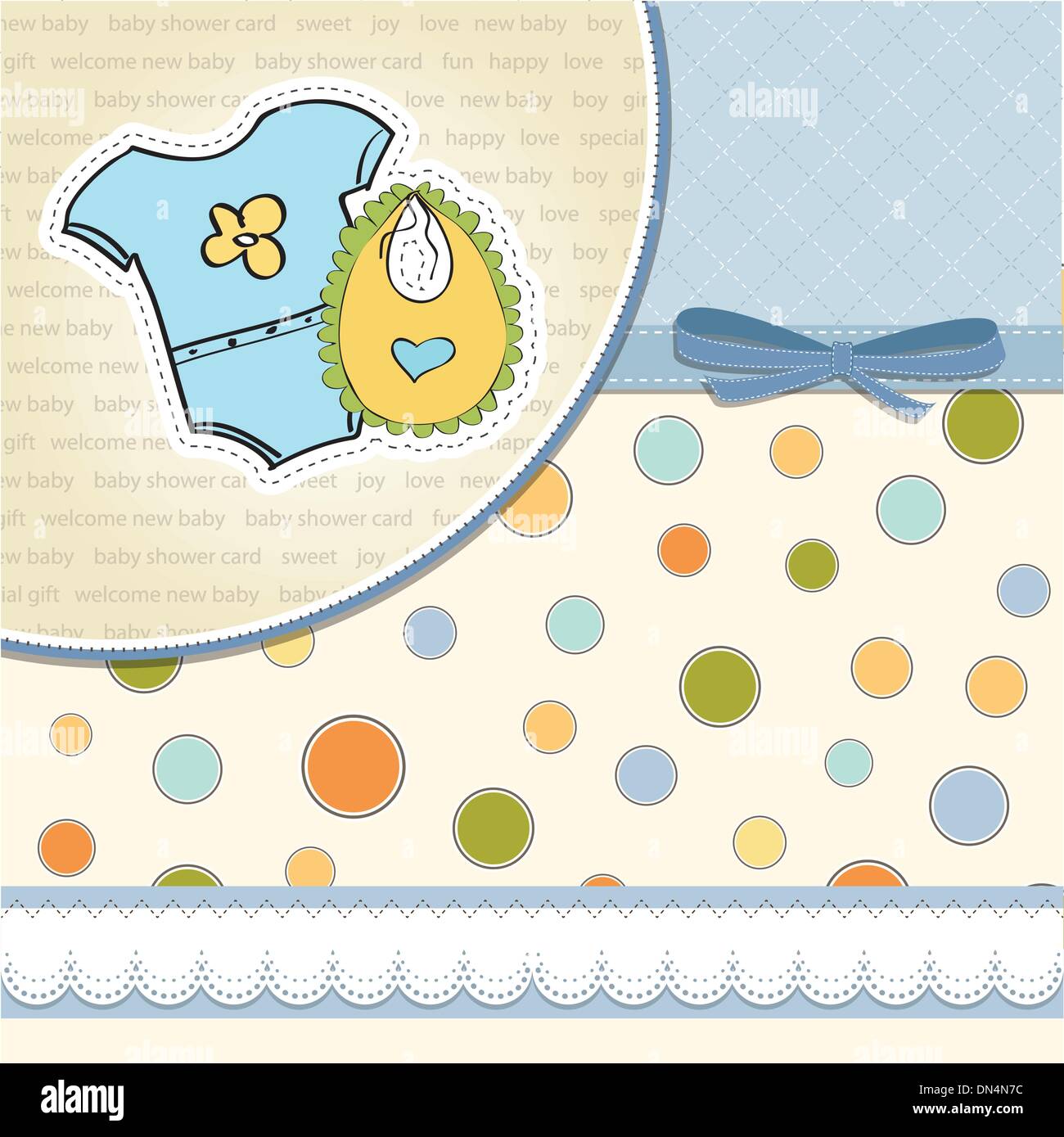 baby boy shower card Stock Vector Image & Art - Alamy
