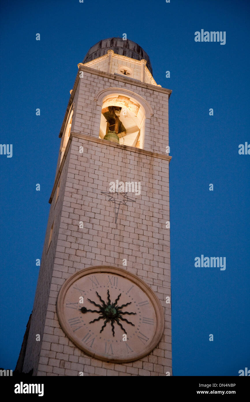 Clock tower in the old town of Dubrovnik Stock Photo Alamy
