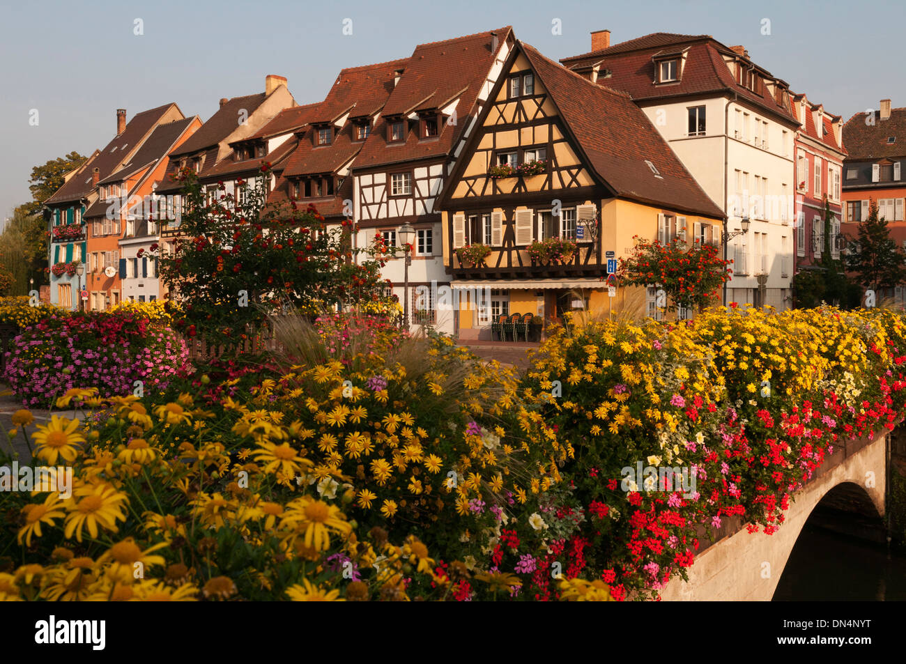 Elk213-2734 France, Alsace, Colmar, Petit Venise with half-timbered houses Stock Photo