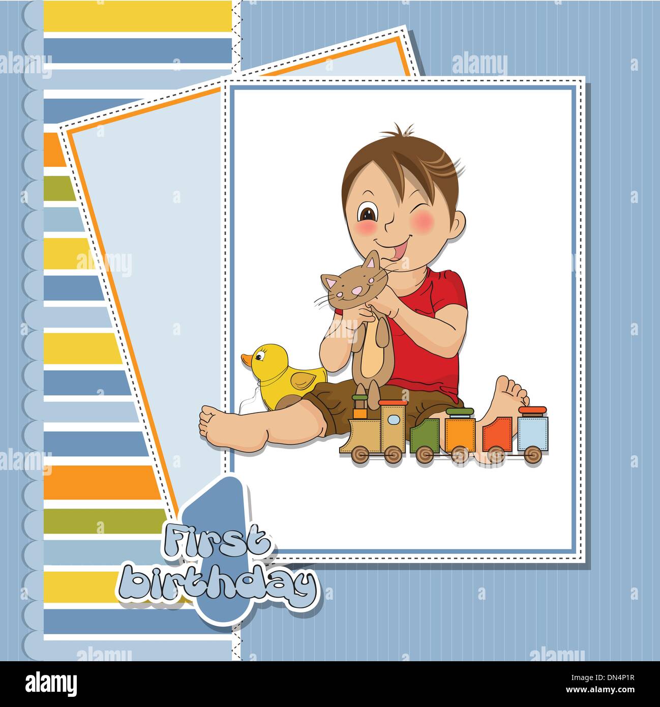little boy are playing with his toys Stock Vector Image & Art - Alamy