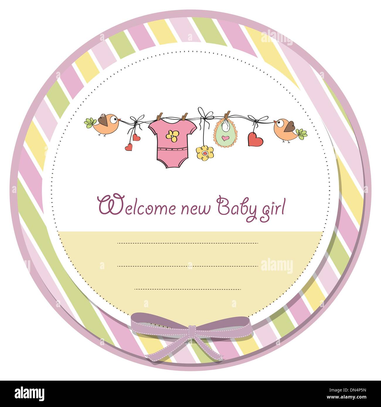 baby girl shower card Stock Vector Image &amp; Art - Alamy