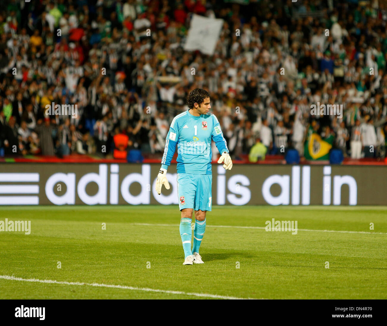 Marrakech , Morocco. 18th Dec, 2013. A Dejected goalkeeper Sherif EKRAMY AFTER his team were defeated 5-1 during the FIFA Club World Cup 5th Place game between Al Ahly SC and CF Monterrey from the Marrakech Stadium. Credit:  Action Plus Sports/Alamy Live News Stock Photo