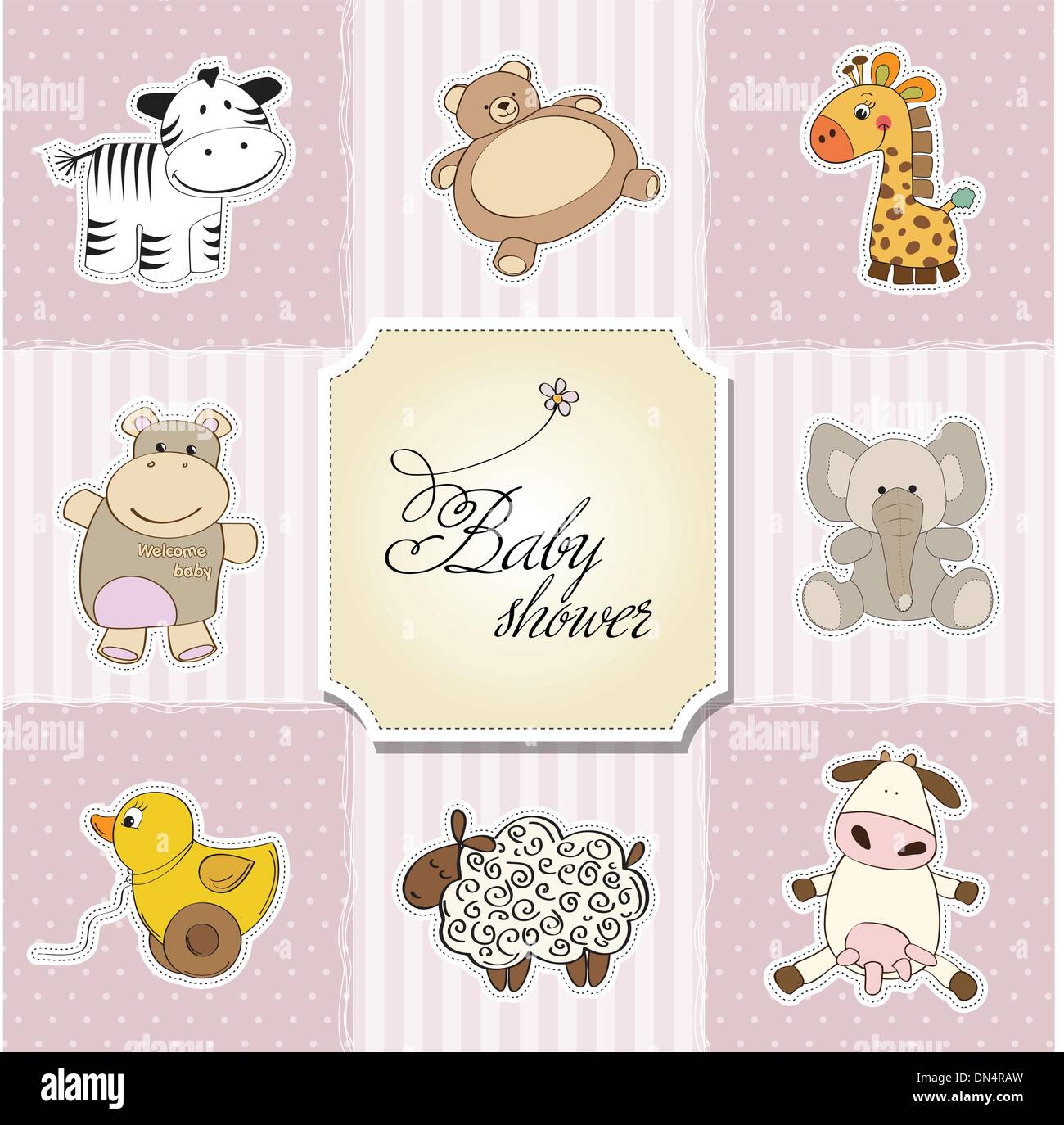 baby shower card template Stock Vector Image &amp; Art - Alamy