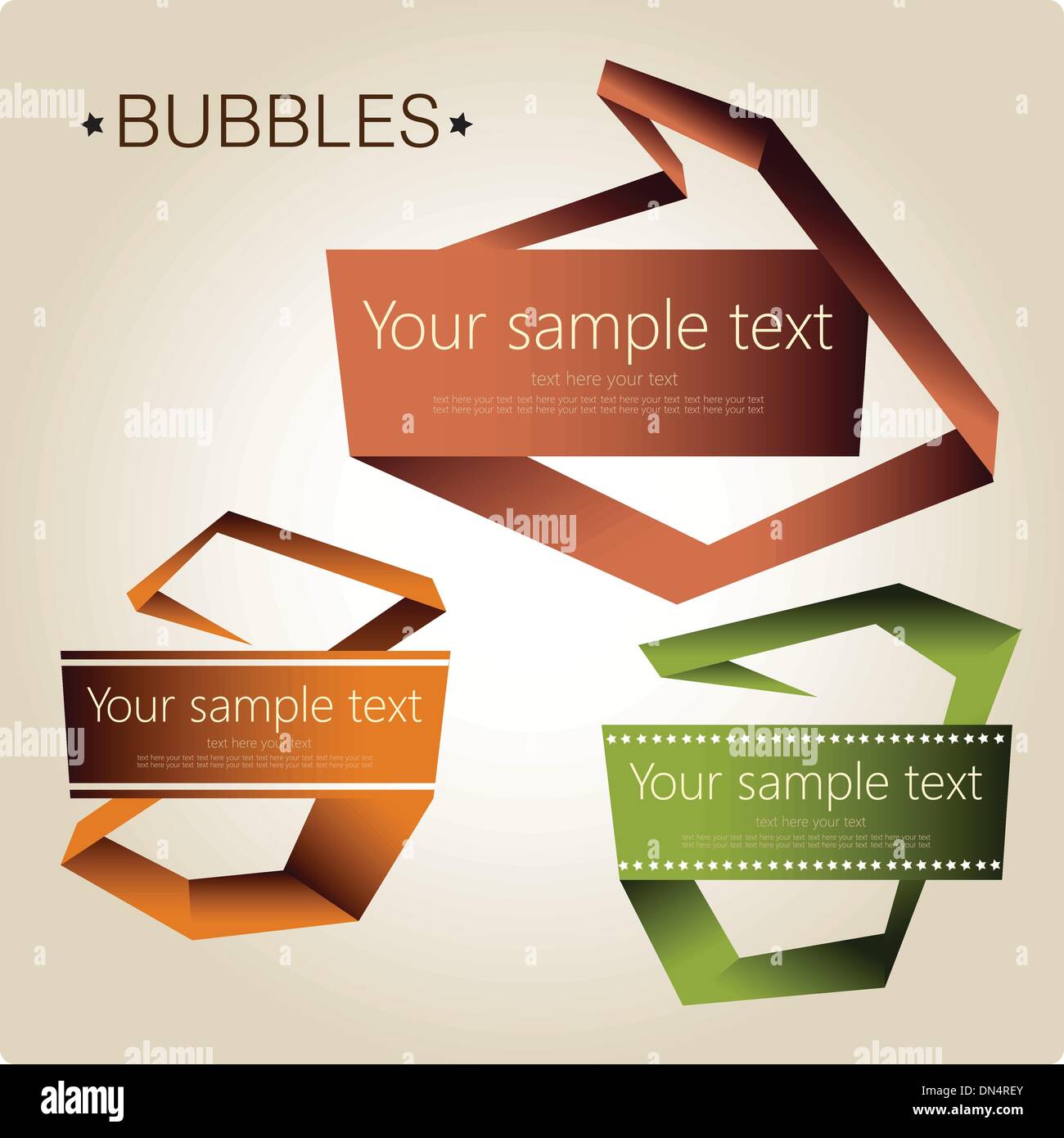Abstract origami speech bubble vector backgrounds set Stock Vector ...