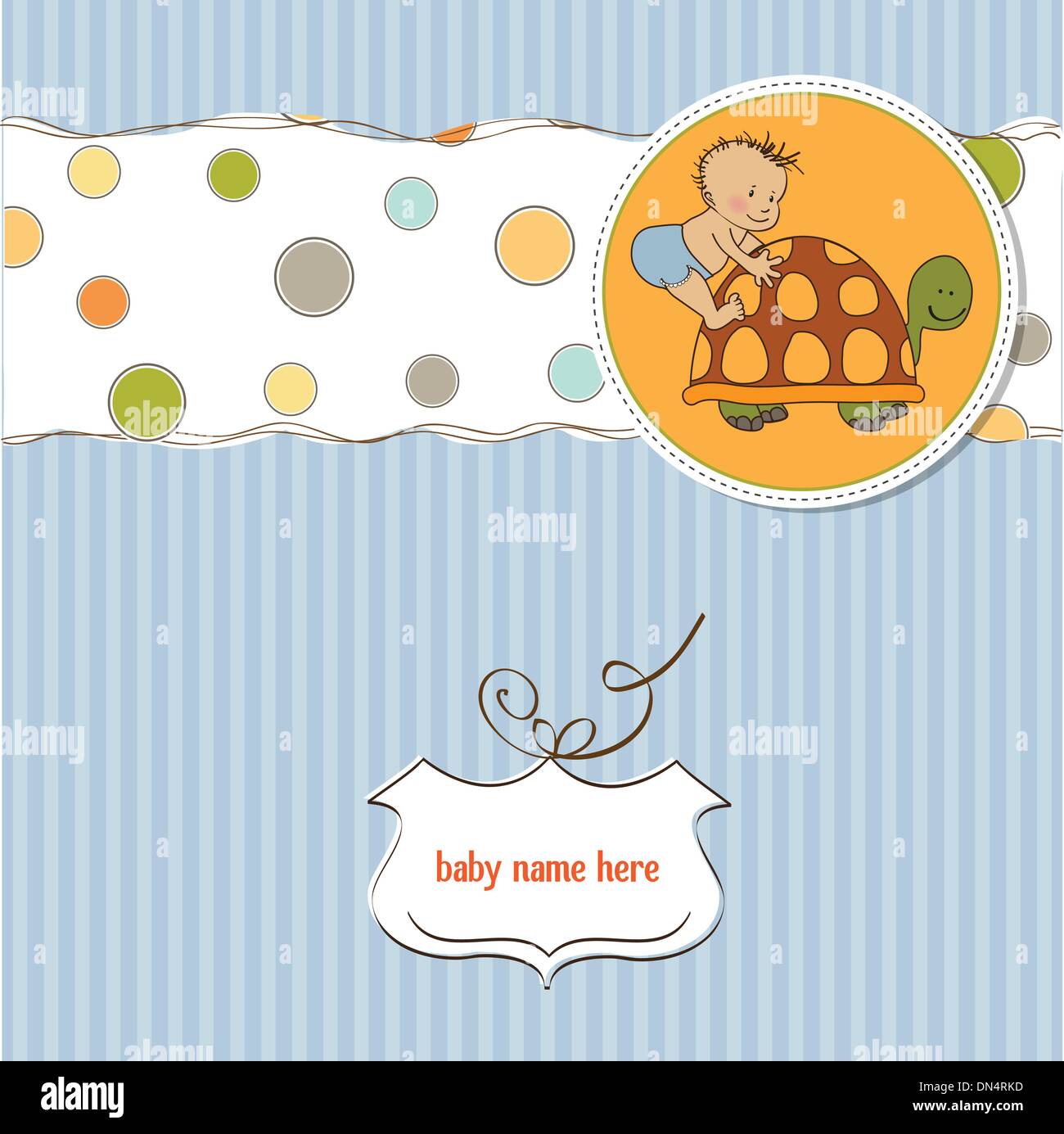 funny baby boy announcement card Stock Vector Image & Art Alamy
