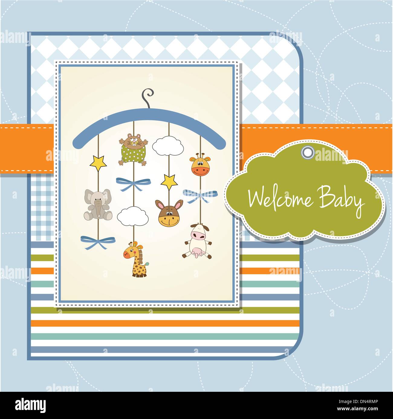 baby announcement card Stock Vector Image & Art Alamy