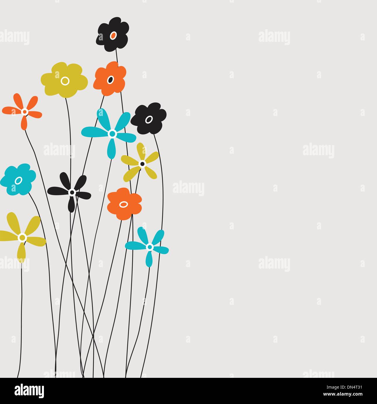 Vintage vector frame on floral background Stock Vector Image & Art - Alamy