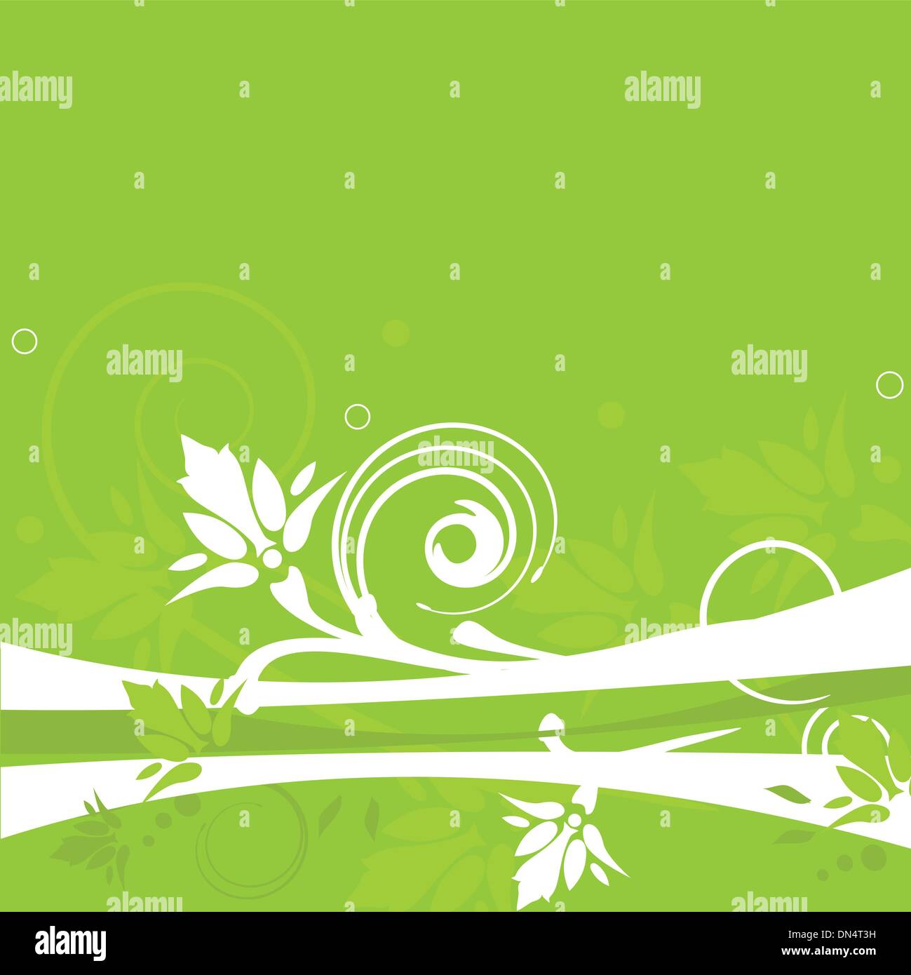 Abstract background with green flowers Stock Vector Image & Art - Alamy
