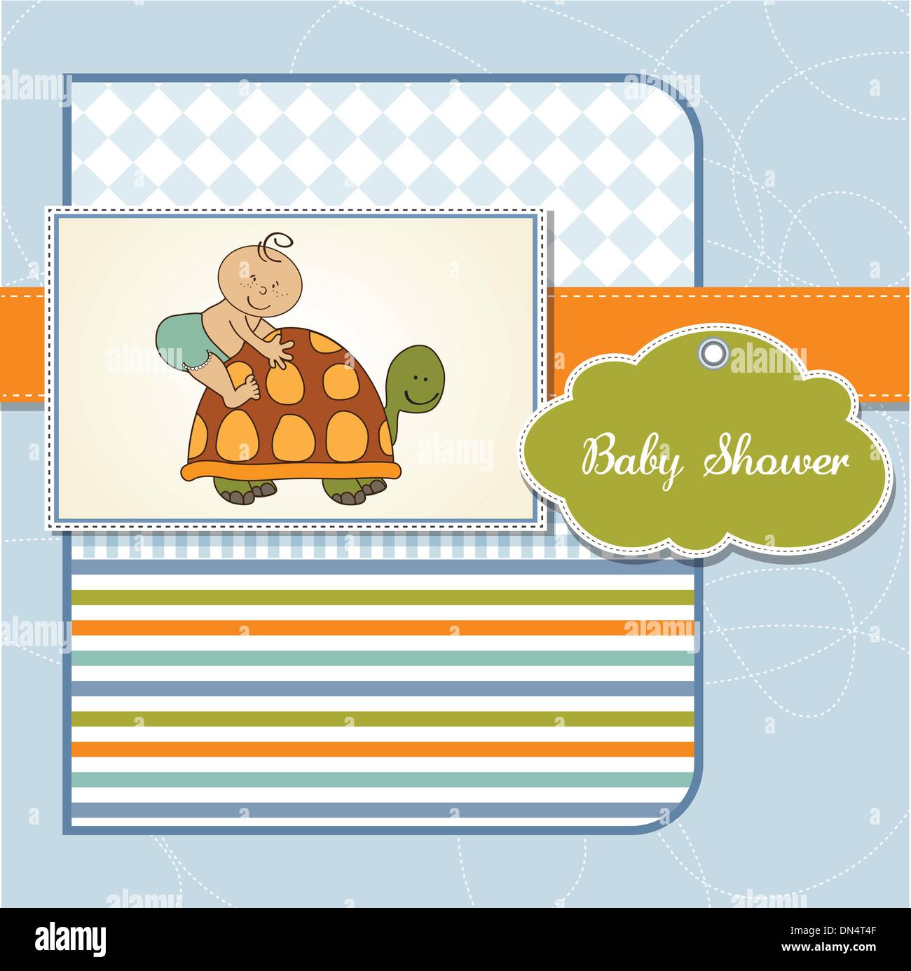 funny baby boy announcement card Stock Vector Image & Art Alamy