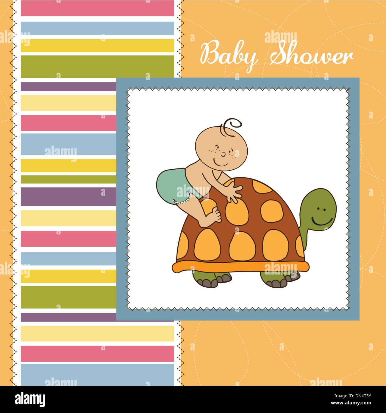 funny baby boy announcement card Stock Vector Image & Art Alamy
