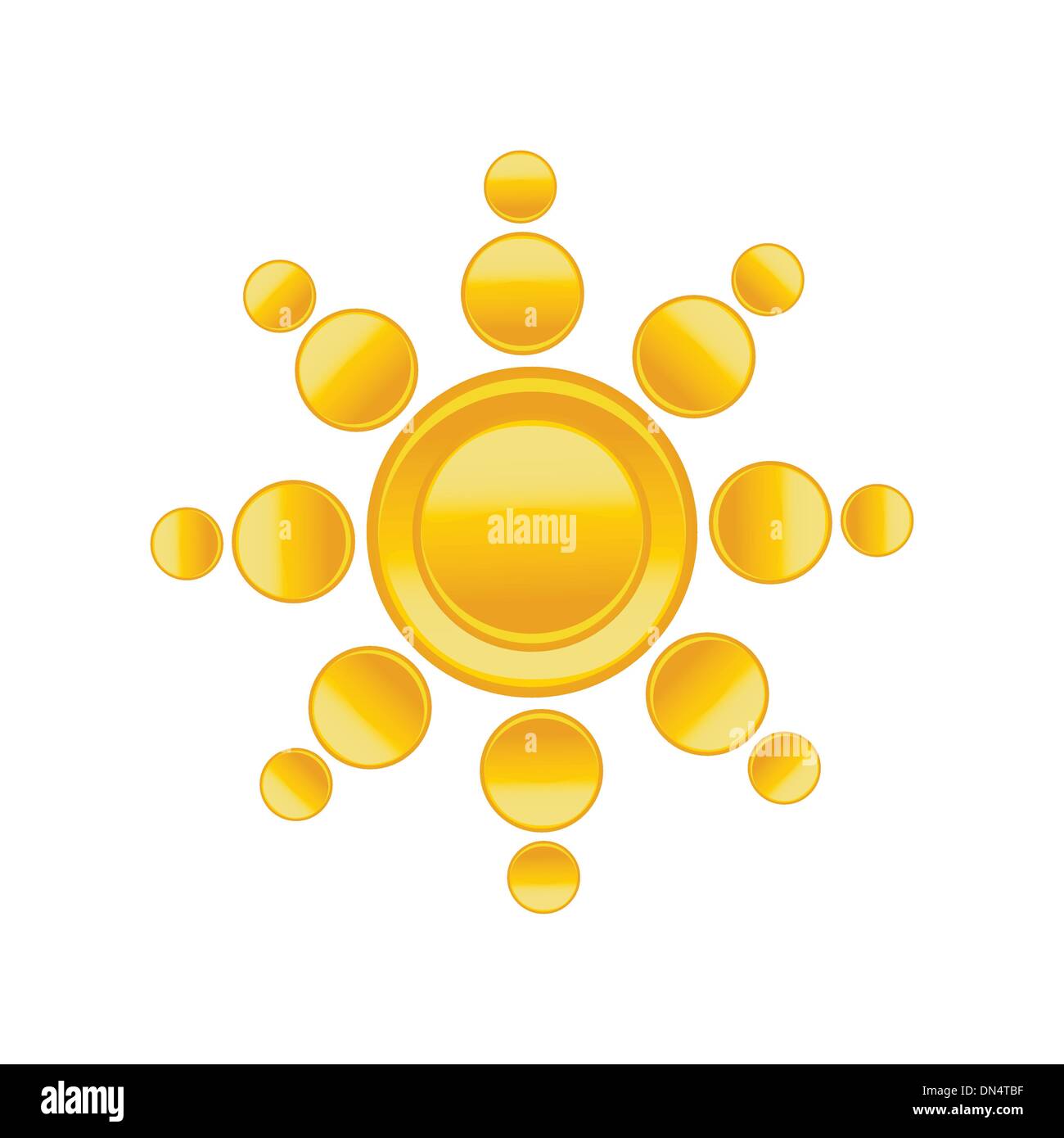 Sun over white - vector illustration Stock Vector Image & Art - Alamy