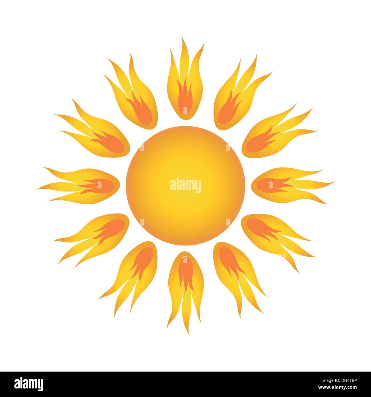 Sun over white - vector illustration Stock Vector Image & Art - Alamy
