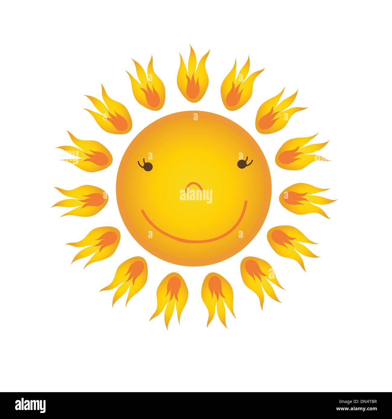 Sun over white - vector illustration Stock Vector Image & Art - Alamy