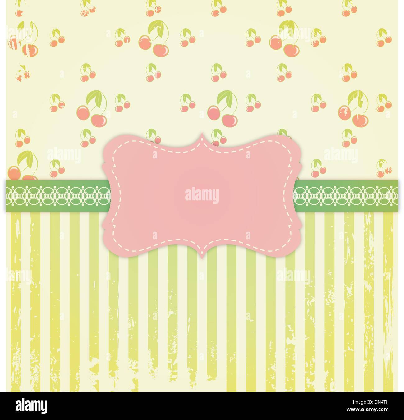 Cherry Party Card Design with Label Stock Vector Image & Art - Alamy