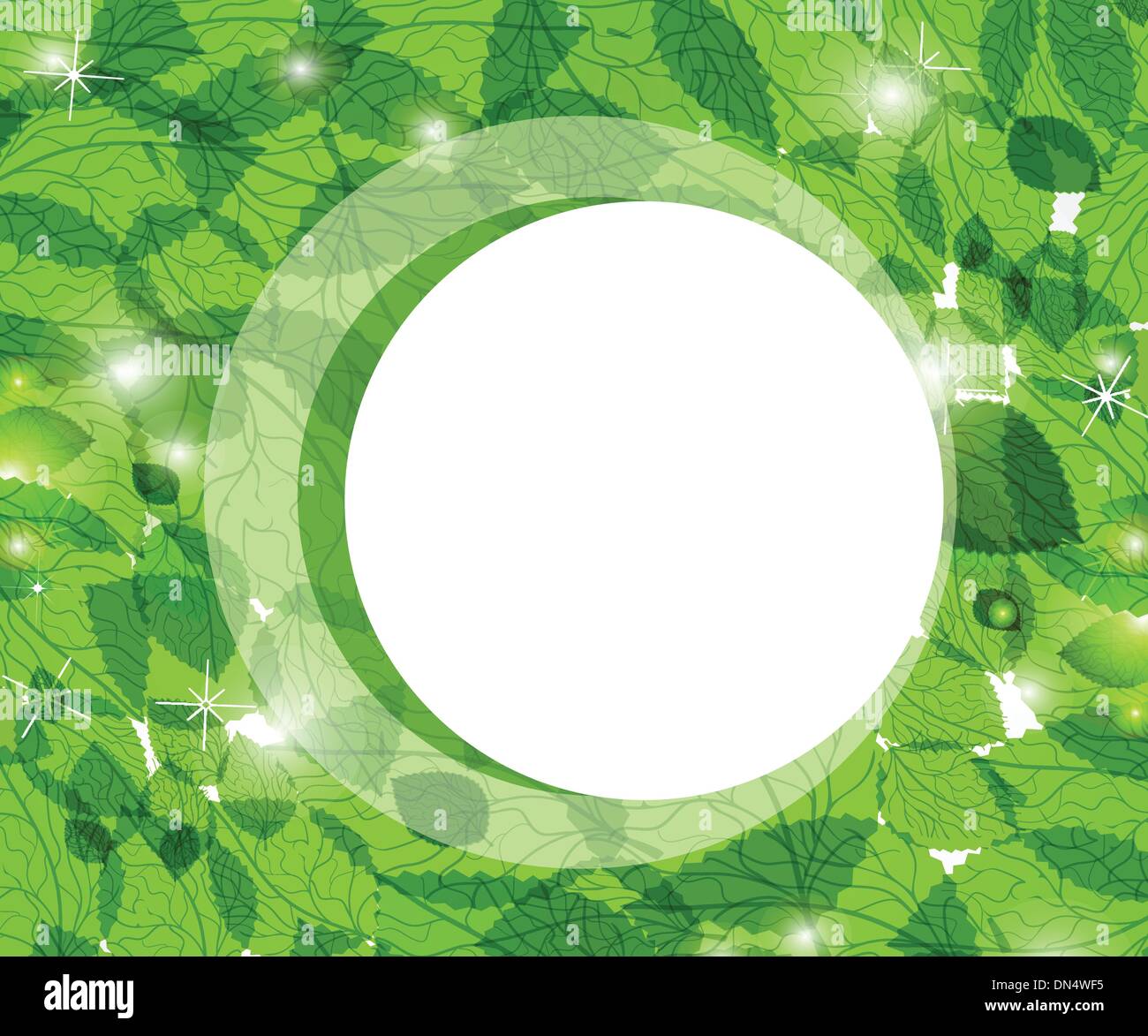 Abstract background with green flowers Stock Vector Image & Art - Alamy