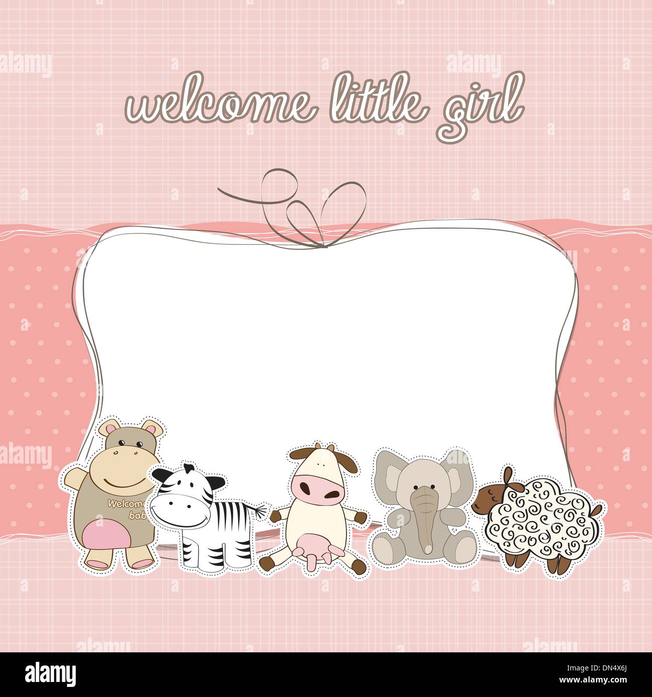 baby girl shower card Stock Vector Image & Art - Alamy