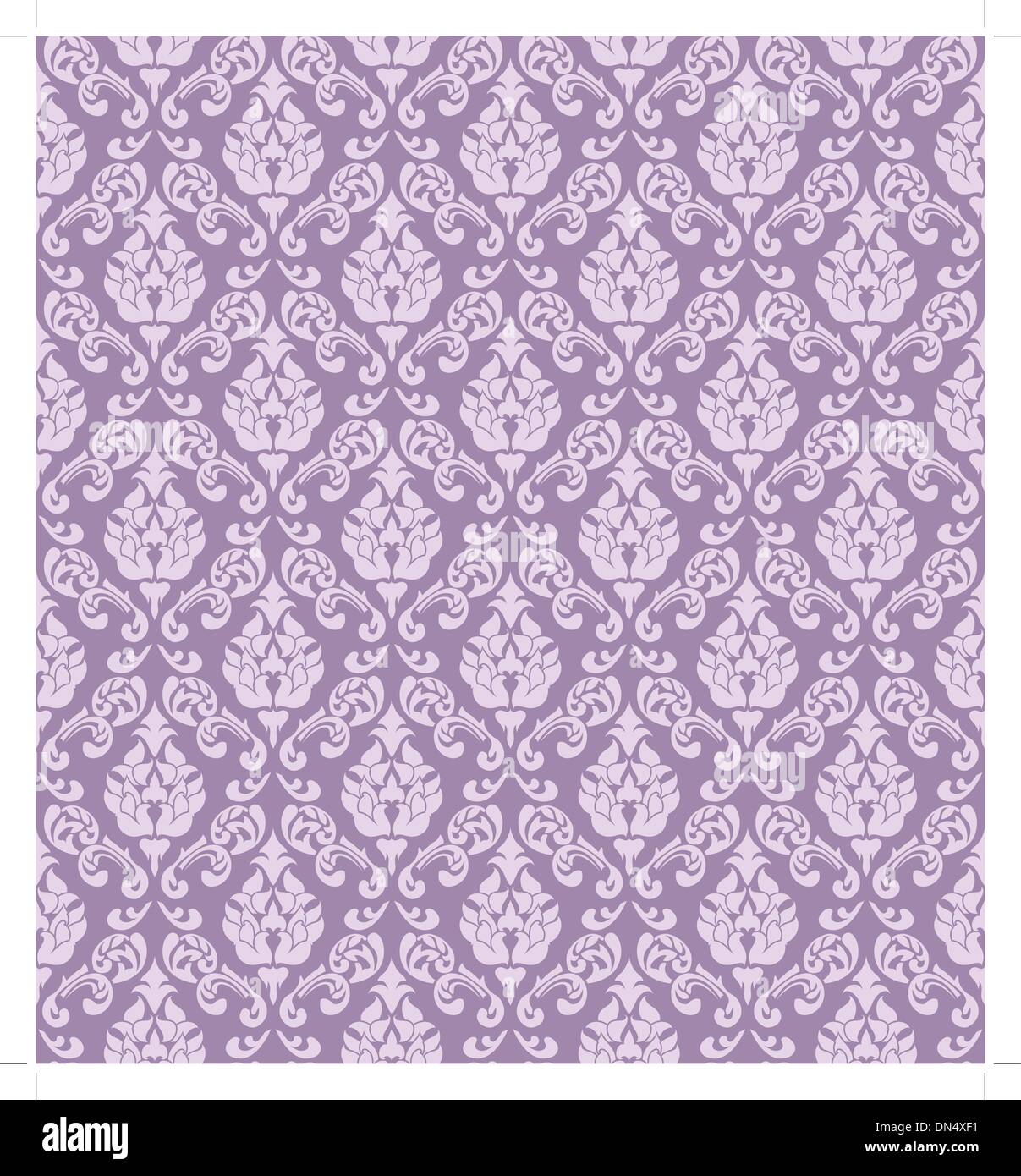 Vintage seamless damask Stock Vector Images - Alamy