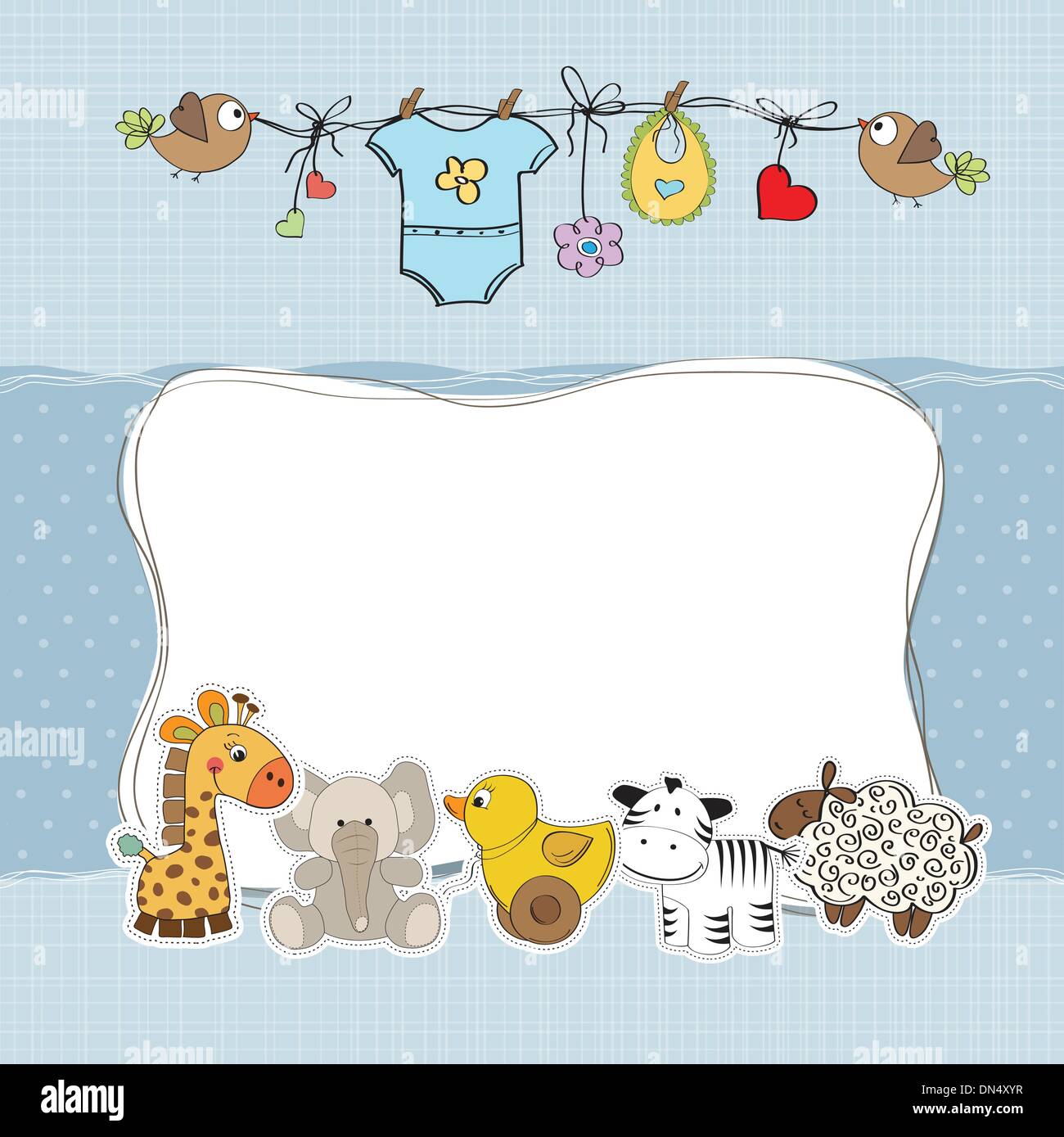 baby boy shower card Stock Vector Image & Art - Alamy