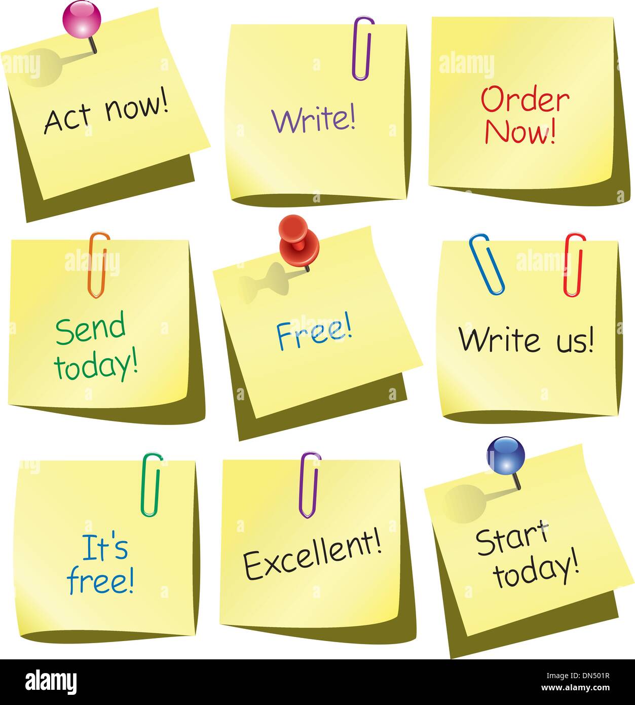 vector paper notes Stock Vector Image & Art Alamy