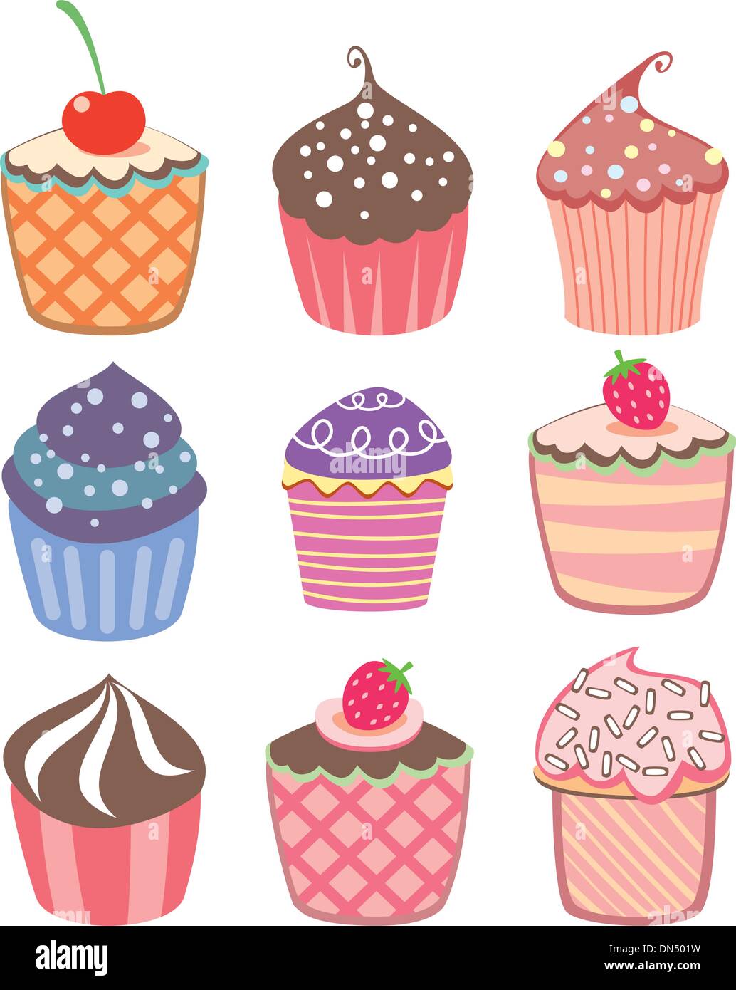 vector cupcakes Stock Vector