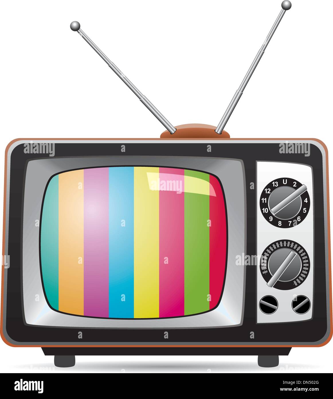 vector illustration of retro tv set Stock Vector Image & Art Alamy