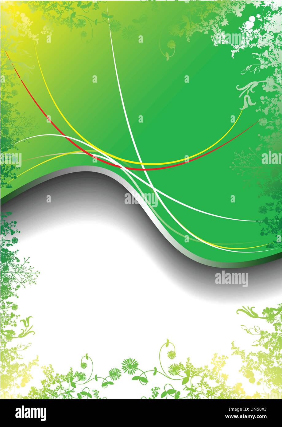 Yellow green abstract background. Vector illustration Stock Vector ...