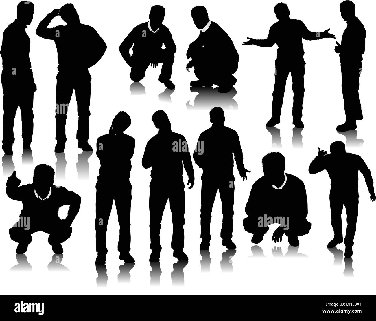 Silhouettes of men hi-res stock photography and images - Alamy