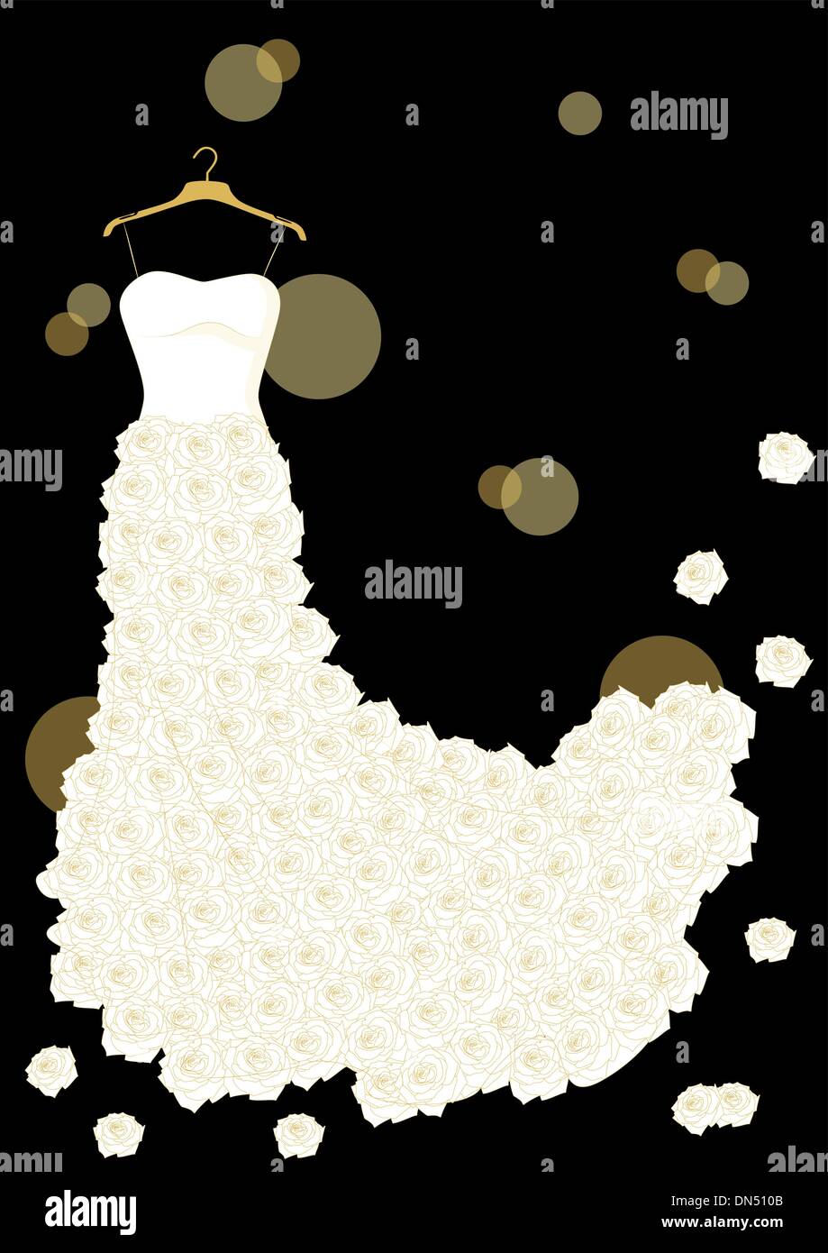 Gold wedding dress Stock Vector Images - Alamy