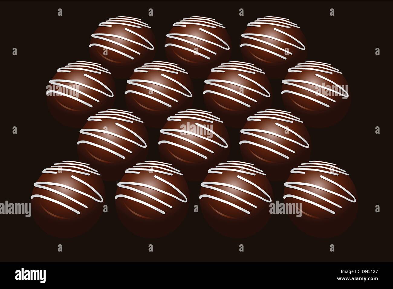 Assortment of chocolates Stock Vector