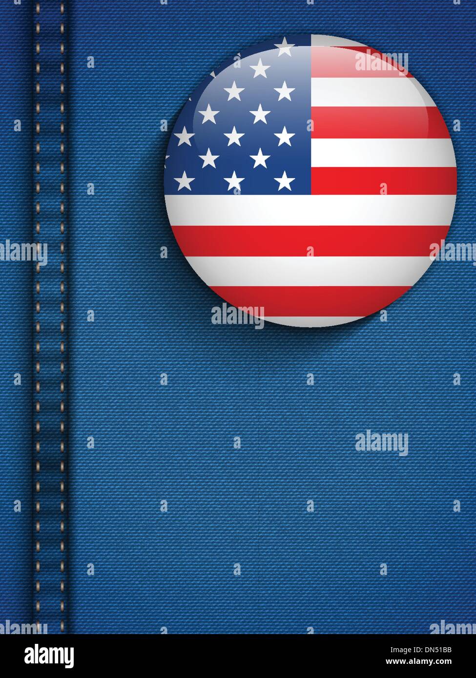 USA Flag Button in Jeans Pocket Stock Vector Image & Art - Alamy