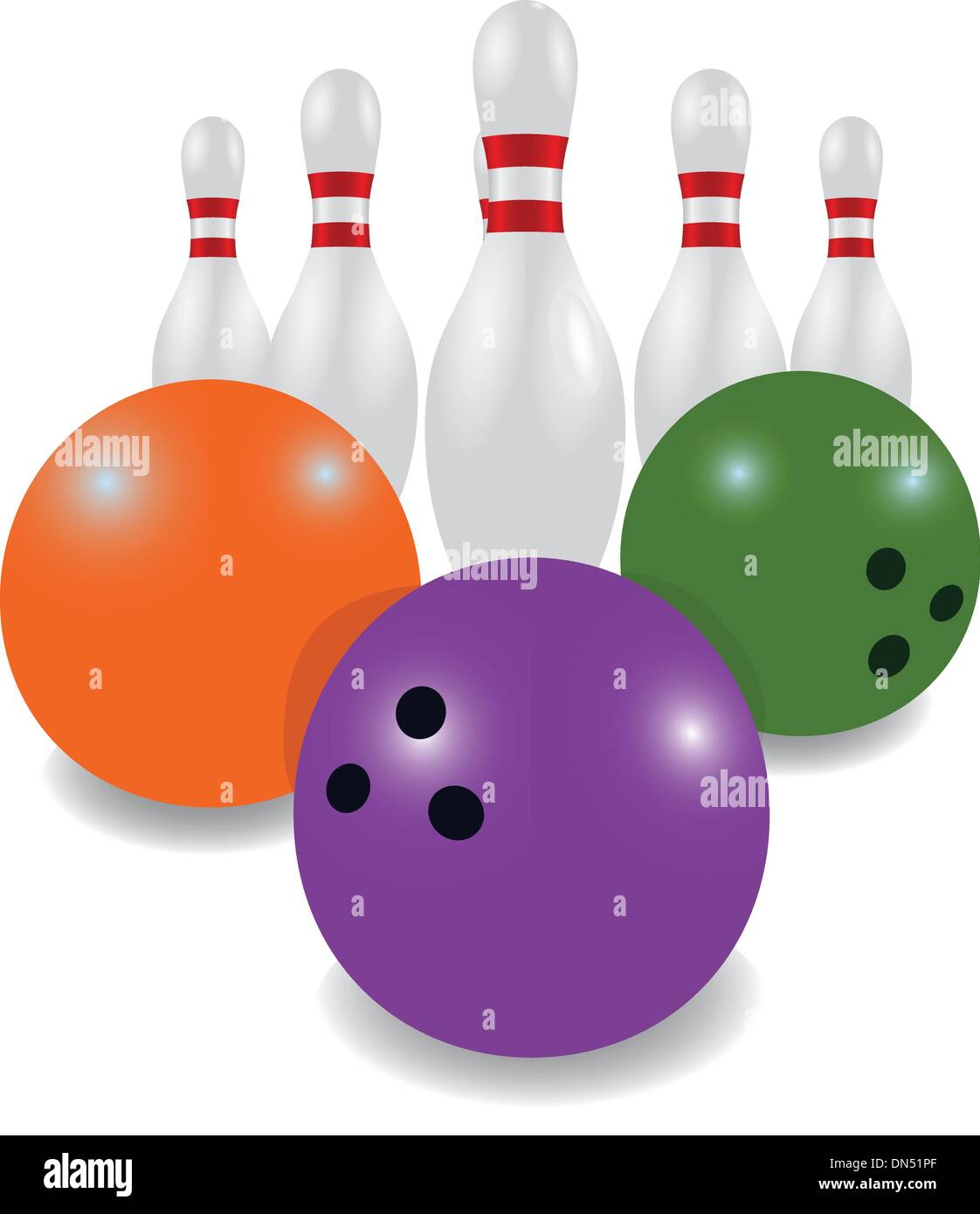 Bowling Pins and bowling balls Stock Vector Image & Art Alamy