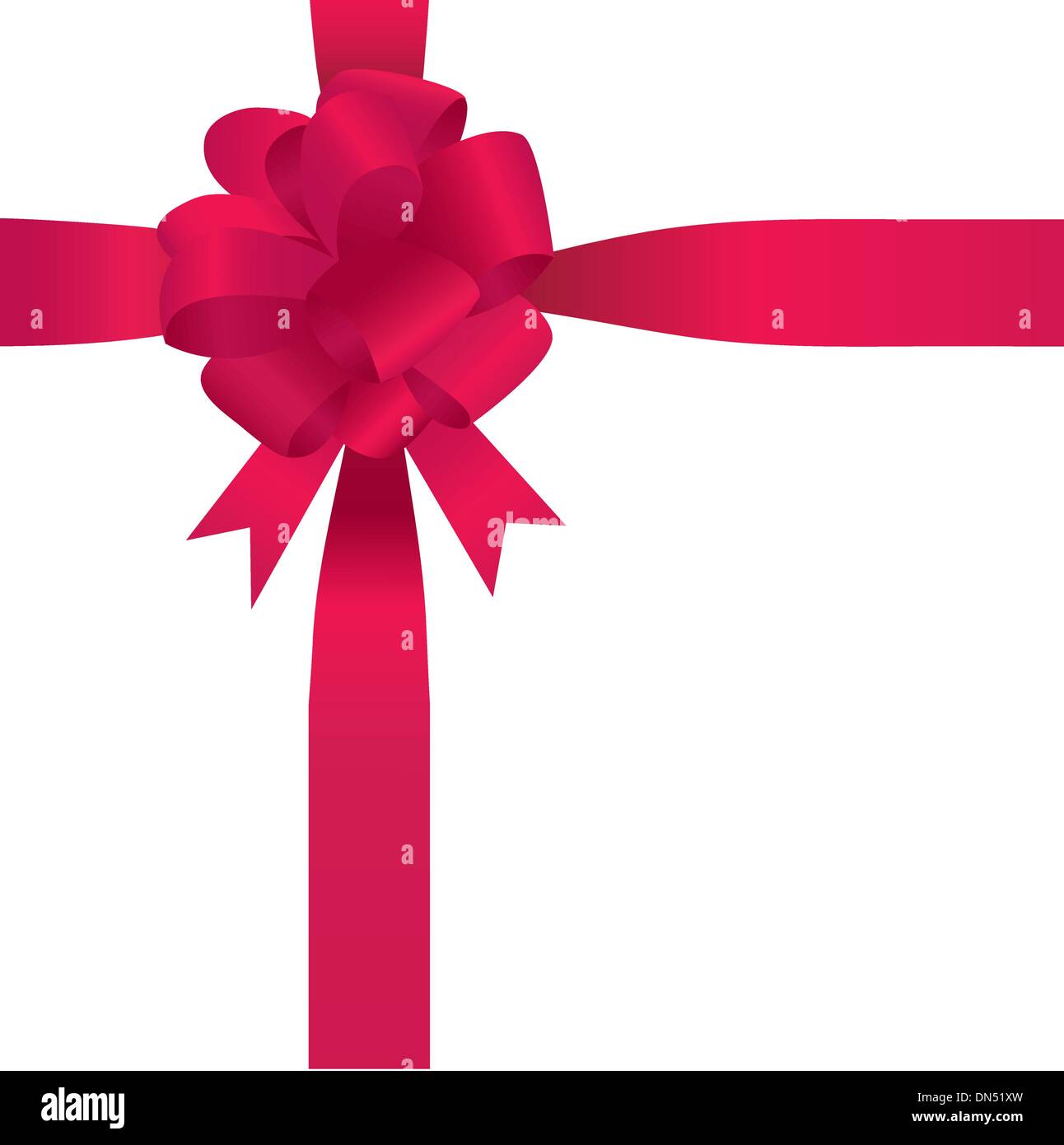 Shiny red satin ribbon on white background Stock Vector Image & Art - Alamy