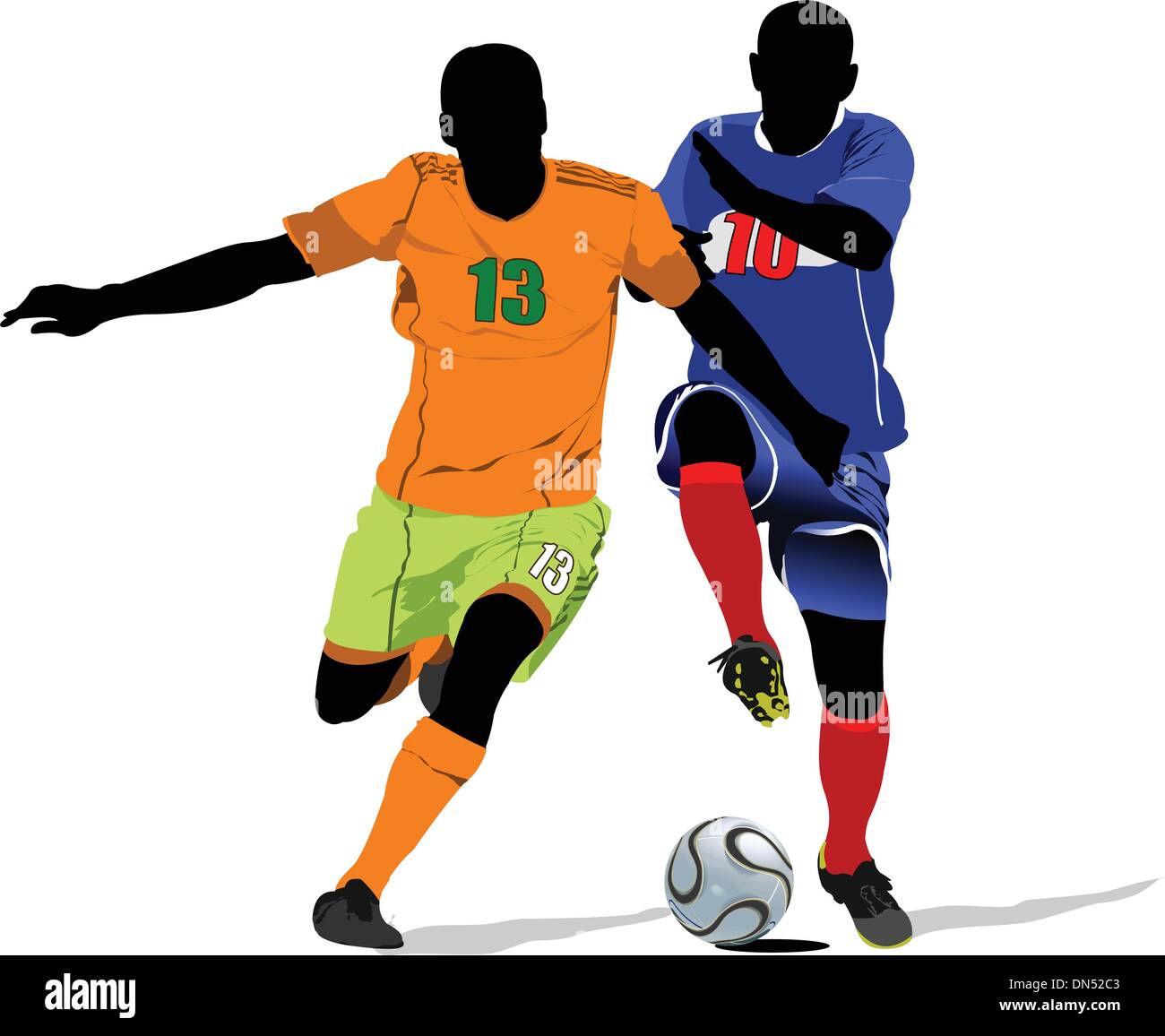 Illustration of Soccer Player, Vector Draw Stock Vector - Illustration of  match, male: 151273086