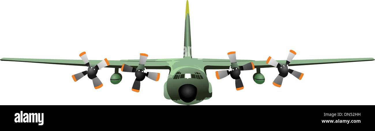 Combat aircraft. Colored vector illustration for designers Stock Vector