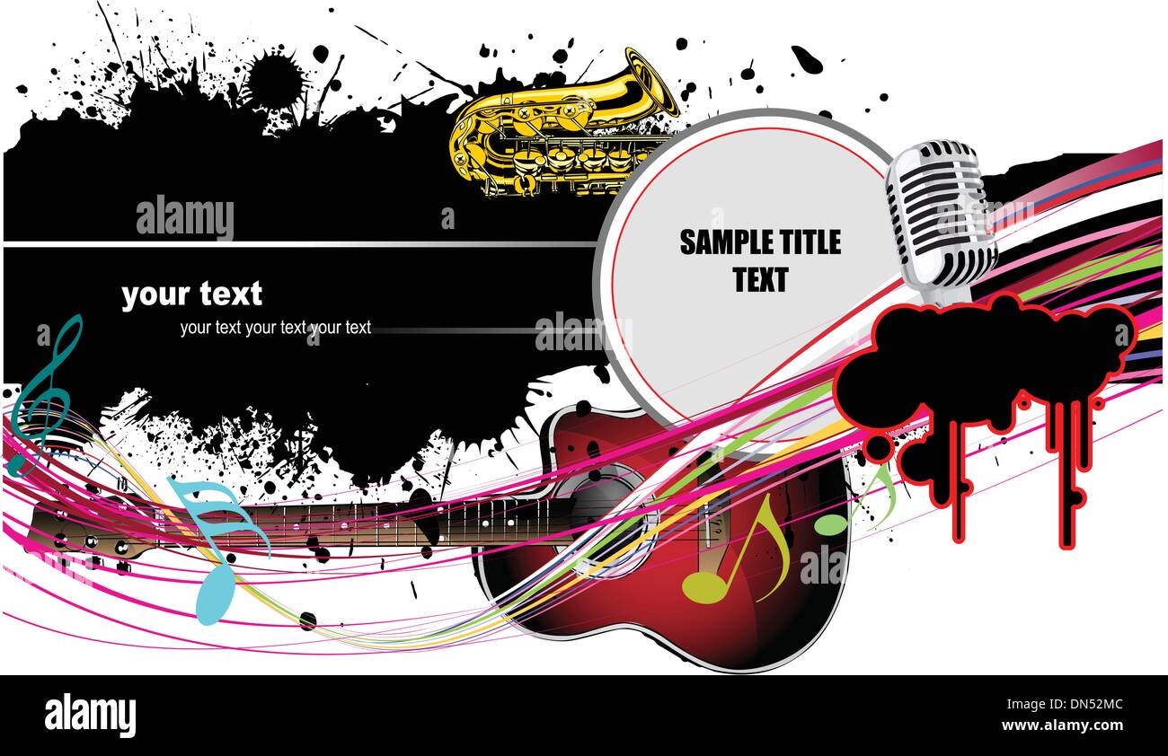 Abstract musical backgrounds Stock Vector Images - Alamy