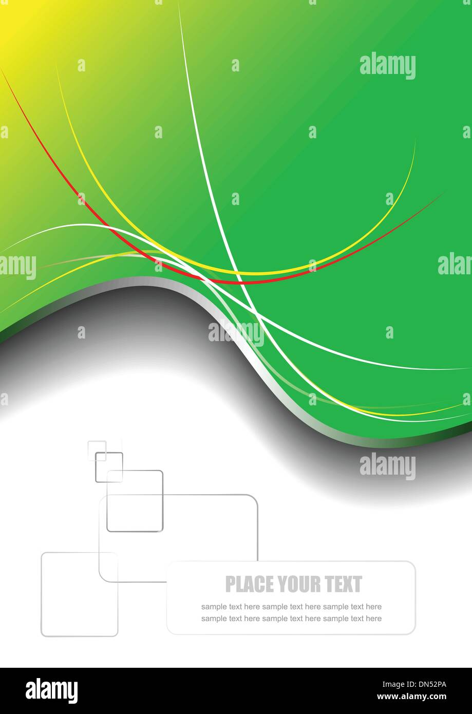 Yellow green abstract background. Vector illustration Stock Vector