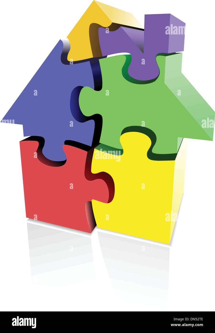 Puzzle house. Vector illustration Stock Vector Image & Art Alamy