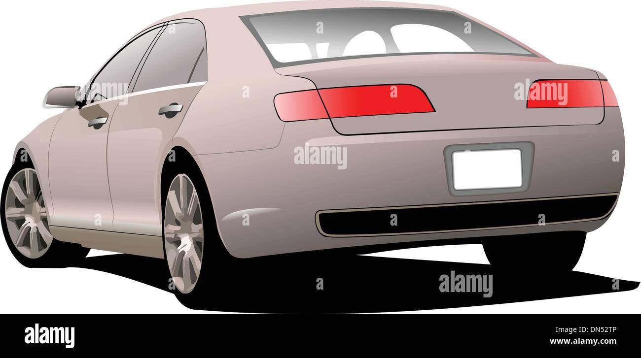 Pink car on the road. Vector illustration Stock Vector Image & Art - Alamy
